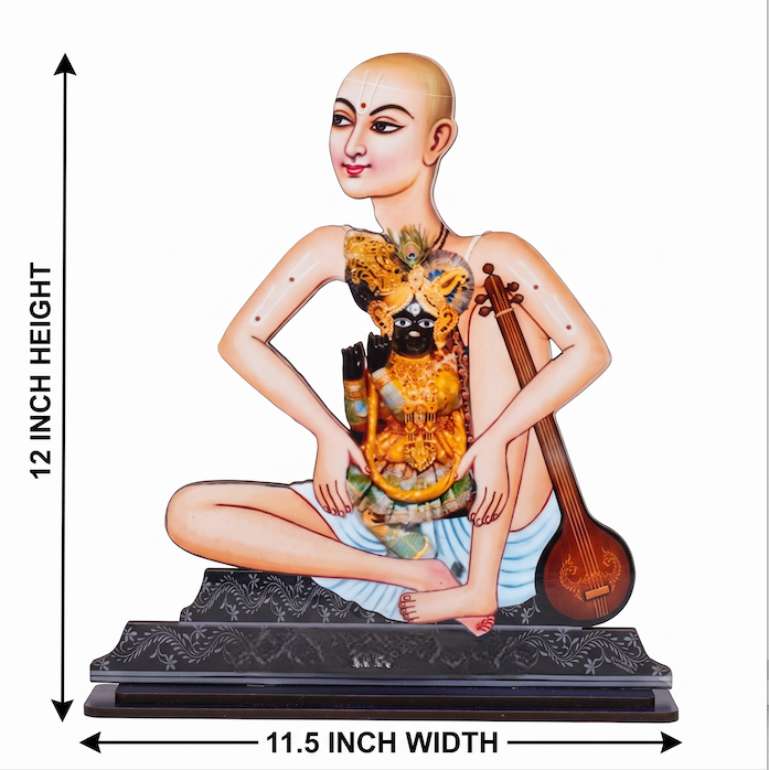 Swami Haridas Ji Banke Bihari Ji MDF Decorative Standee - 4