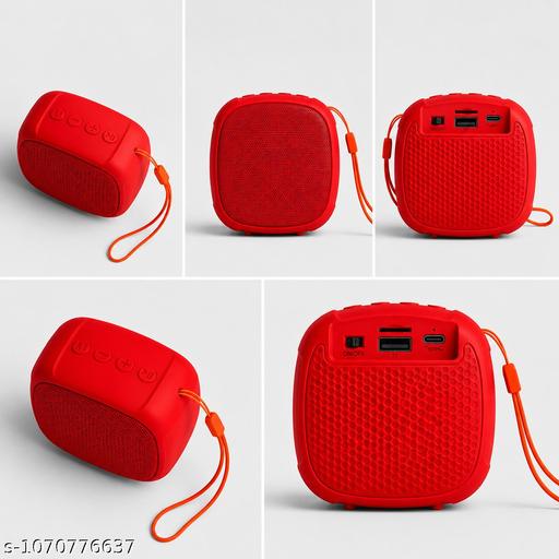 Mini Bluetooth Speaker| Wireless Speaker| BT version 5.3| TWS |Portable Bluetooth -Red - 3