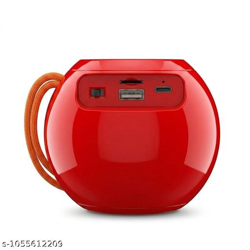 Portable Red Wireless Bluetooth Speaker with Deep Bass Sound & Easy-Carry Strap-Red Colour - 3
